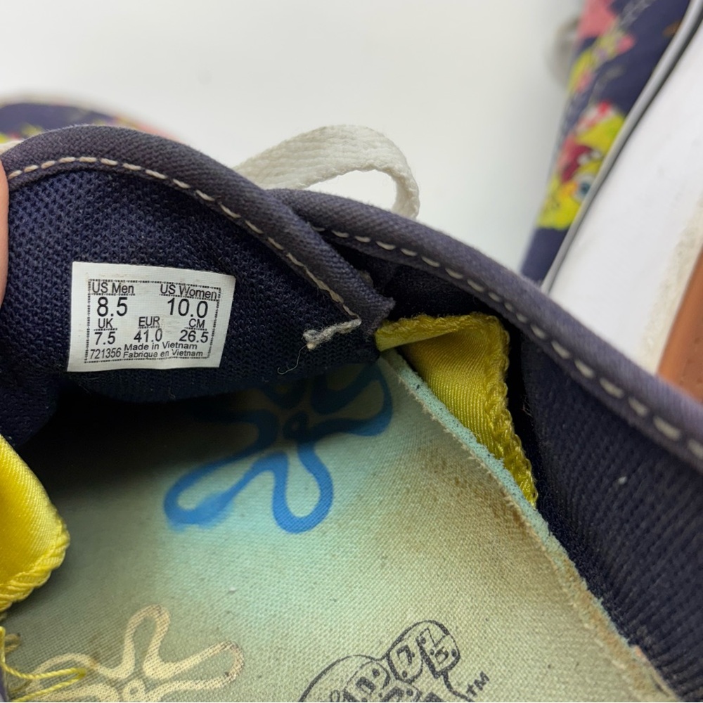 VANS SpongeBob SquarePants ComfyCush AlohaBob Shoes Sneakers Men 8.5/Women 10 - Picture 7 of 7